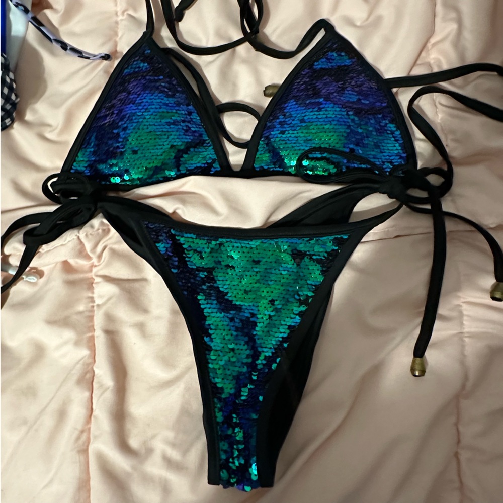 sequined bikini — small
